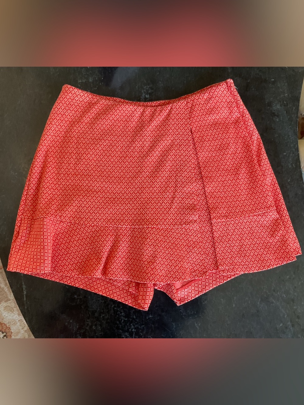 CAbi Red and White Skort Shorts